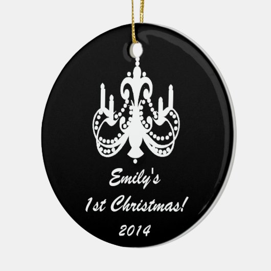 Glam Chandelier Chic Personalized Name Ornament (Links)
