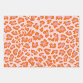 Glam Cheetah Print Pattern in Oranje en roze Inpakpapier Vel (Voorkant)