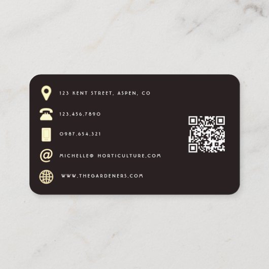 Glam Chic Afro Boss Lady QR Code Visitekaartje (Achterkant)