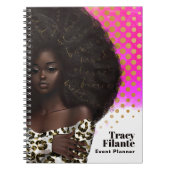 Glam Chic Afro Boss Notitieboek (Voorkant)
