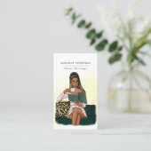 Glam Chic Boss Lady QR Code Visitekaartje (Staand voorkant)