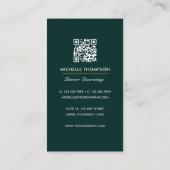 Glam Chic Boss Lady QR Code Visitekaartje (Achterkant)