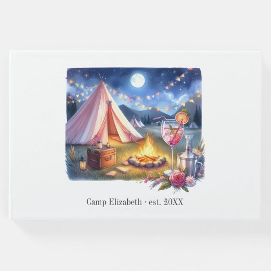 Glam Chic Camp bruid vrijgezellenweekend Gastenboek (Voorkant)