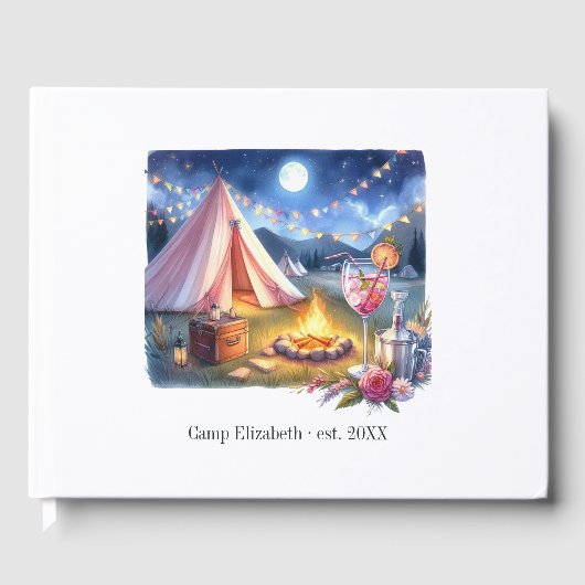 Glam Chic Camp bruid vrijgezellenweekend Gastenboek (Voorkant)
