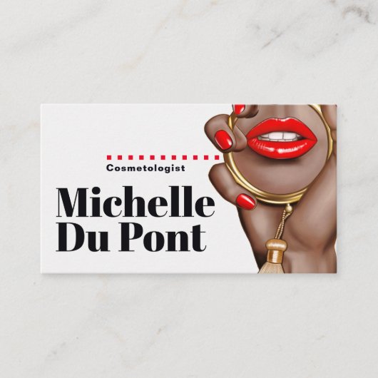 Glam Chic Cosmetologist Visitekaartje (Voorkant)