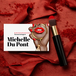 Glam Chic Cosmetologist Zakelijke Kaart Visitekaartje