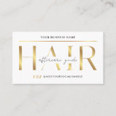 Glam Chic Gold Hair Extensions Verzorgingsinstruct Visitekaartje (Voorkant)