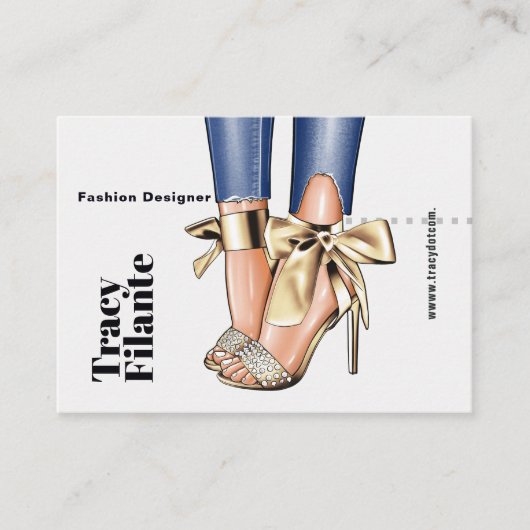 Glam Chic Gold Mode Visitekaartje (Voorkant)