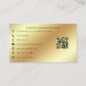 Glam Chic Gold Stiletto's en Denim Mode Design Visitekaartje (Achterkant)