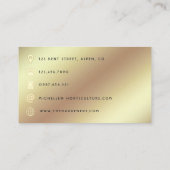 Glam Chic Gouden Modeontwerper QR-code Visitekaartje (Achterkant)