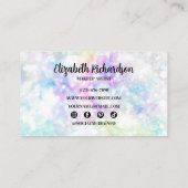 Glam Chic Kleurrijke Sparkly Crystal Diamond Rainb Visitekaartje (Achterkant)