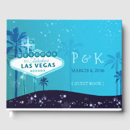 Glam Chic Las Vegas Wedding Monogram Gastenboek