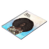 Glam Chic Leopard Skin Afro-Amerikaans Notitieboek (Linkerzijde)