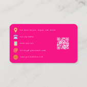 Glam Chic Makeup Artist QR Code Visitekaartje (Achterkant)