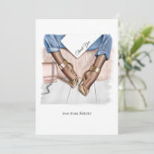 Glam Chic-Mode Bedankkaart (Staand voorkant)