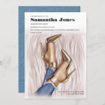 Glam Chic Mode Denim Graduation Party