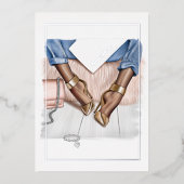 Glam Chic Mode Show Folie Uitnodiging (Voorkant)