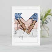 Glam Chic Mode Show Folie Uitnodiging (Staand Voorkant)