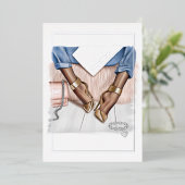 Glam Chic Mode Show Folie Uitnodiging (Staand Voorkant)