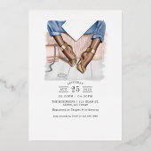 Glam Chic Mode Show Folie Uitnodiging (Achterkant)