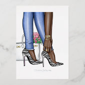 Glam Chic Mode Show Folie Uitnodiging (Voorkant)