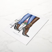 Glam Chic Mode Show Folie Uitnodiging (Gedraaid)