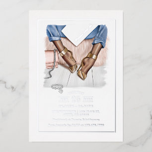 Glam Chic Mode Show Folie Uitnodiging