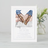 Glam Chic Mode Show Folie Uitnodiging (Staand Voorkant)