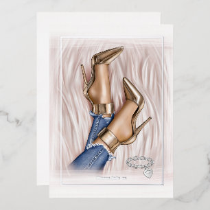 Glam Chic Mode Show Folie Uitnodiging