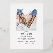 Glam Chic Mode Show Folie Uitnodiging (Achterkant)