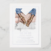 Glam Chic Mode Show Folie Uitnodiging (Voorkant)