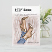 Glam Chic Mode Show Kaart (Staand voorkant)