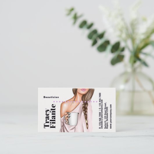 Glam Chic Mode Visitekaartje (Staand voorkant)