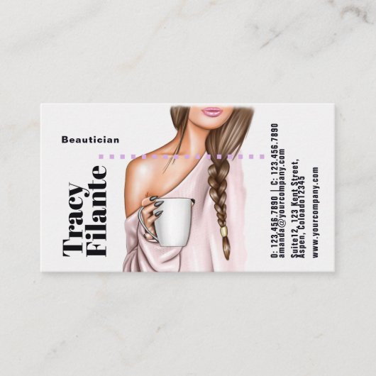 Glam Chic Mode Visitekaartje (Voorkant)