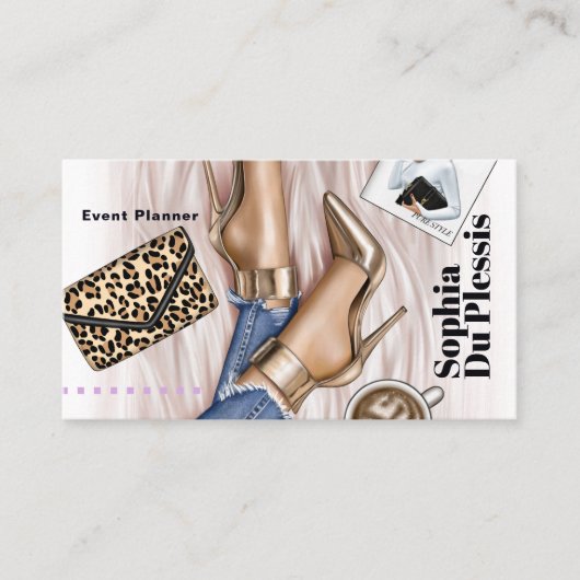 Glam Chic Mode Visitekaartje (Voorkant)