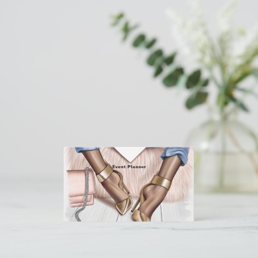 Glam Chic Mode Visitekaartje (Staand voorkant)