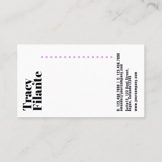 Glam Chic Mode Visitekaartje (Achterkant)