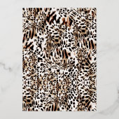 Glam Chic Mode Vrijgezellenfeest Folie Uitnodiging (Achterkant)