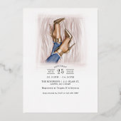 Glam Chic Modeshow Folie Uitnodiging (Achterkant)