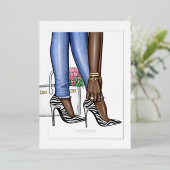 Glam Chic Modeshow Folie Uitnodiging (Staand Voorkant)