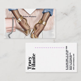 Glam Chic Modetemplate Zakelijke Kaart Visitekaartje