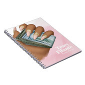 Glam Chic Pink en Gold Millionaire Mindset Notitieboek (Rechterzijde)