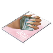 Glam Chic Pink en Gold Millionaire Mindset Notitieboek (Linkerzijde)