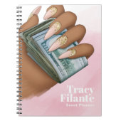 Glam Chic Pink en Gold Millionaire Mindset Notitieboek (Voorkant)
