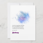 Glam Chic Retro Martini Galaxy Glass Design Bedankkaart (Achterkant)