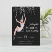 Glam Chic Roaring 20s  Sweet 16 Birthday Kaart (Staand voorkant)