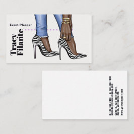 Glam Chic Zebra Fashion Zakelijke Kaart Visitekaartje