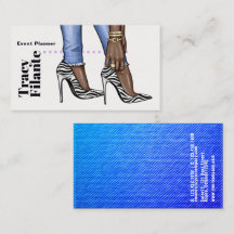 Glam Chic Zebra Fashion Zakelijke kaart