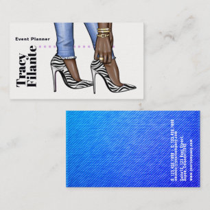 Glam Chic Zebra Fashion Zakelijke kaart Visitekaartje