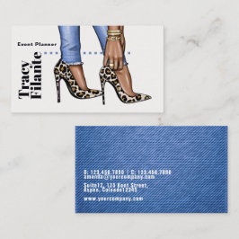 Glam Chic Zebra Fashion Zakelijke Kaart Visitekaartje